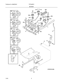 BURNER Diagram and Parts List for FGF348KSG  Frigidaire Range