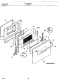 DOOR Diagram and Parts List for FES300WCDC  Frigidaire Range