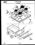 COOKTOP AND DRAWER PARTS Diagram and Parts List for FEF322CASB  Frigidaire Range