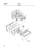 OVEN DOOR Diagram and Parts List for FEF455BBB  Frigidaire Range