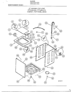 Cabinet Parts Diagram and Parts List for 6489-80A  Frigidaire Washer