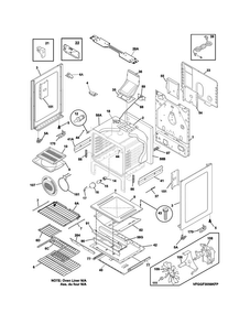 Body Diagram and Parts List for FPGF3081KFS  Frigidaire Range