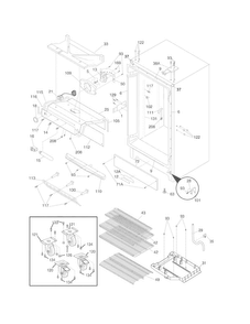 Cabinet Diagram and Parts List for RR18R1  Gibson Freezer