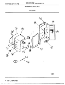 Room Air Conditioner Page 3 Diagram and Parts List for 5277C  Frigidaire Air Conditioner