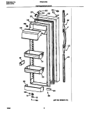 REFR DOOR Diagram and Parts List for FRS24AGGB1  Frigidaire Refrigerator