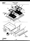 COOKTOP AND DRAWER PARTS Diagram and Parts List for FGF363BAWA  Frigidaire Range