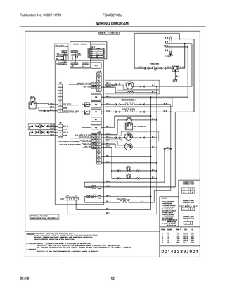 Wiring Diagram Diagram and Parts List for FGMC2766UFA  Frigidaire Microwave Oven Combo