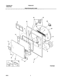 FRONT PANEL / LINT FILTER Diagram and Parts List for FGR341AC0  Frigidaire Dryer
