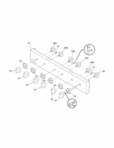 Part Location Diagram of 318282302 Frigidaire KNOB