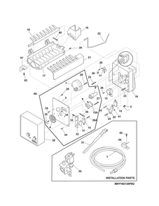 Ice Maker Diagram and Parts List for 25370402414  Kenmore Refrigerator