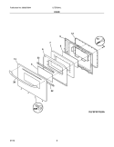 DOOR Diagram and Parts List for LFEF3011LBA  Frigidaire Range