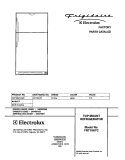 COVER Diagram and Parts List for FRT18H7CW2  Frigidaire Refrigerator