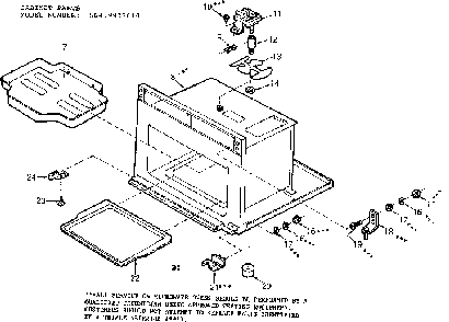 Cabinet Parts Diagram and Parts List for 5649907610  Kenmore Microwave