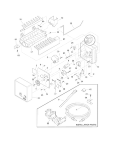 Ice Maker Diagram and Parts List for WWSS2601NE1  Westinghouse Refrigerator