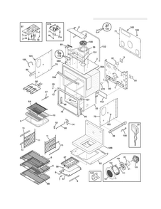 Upper Oven Diagram and Parts List for EI27EW45JS3  Electrolux Wall Oven
