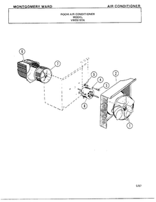 Air Conditioner Page 5 Diagram and Parts List for 5197A  Frigidaire Air Conditioner
