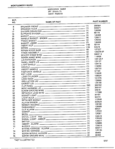 Chest Freezer Page 2 Diagram and Parts List for 89666-7B  Frigidaire Freezer