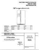 COVER Diagram and Parts List for FRS20ZGJB2  Frigidaire Refrigerator
