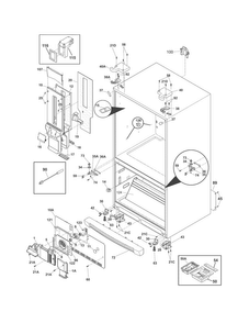 Cabinet Diagram and Parts List for EI23BC80KS1  Electrolux Refrigerator