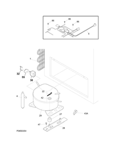 System Diagram and Parts List for FFFC16M5QWC  Frigidaire Freezer
