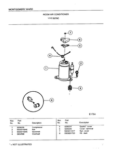Room Air Conditioner Page 6 Diagram and Parts List for 5078C  Frigidaire Air Conditioner