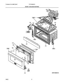 Main Top/Induction Units Diagram and Parts List for PCFI3668AFA  Frigidaire Range