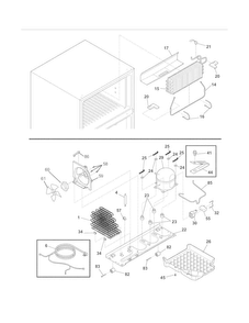 System Diagram and Parts List for FFHT2126LS3  Frigidaire Refrigerator