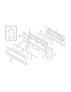 Backguard Diagram and Parts List for CEI30EF3JSA  Electrolux Range