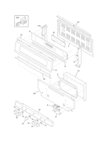 Backguard Diagram and Parts List for FGGF304DLF4  Frigidaire Range