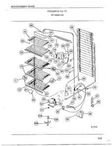 Freezer 21 Cubic Feet Page 5 Diagram and Parts List for 49651-0B  Frigidaire Freezer
