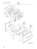 DOOR Diagram and Parts List for CFEF272DS6  Frigidaire Range