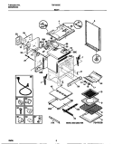 BODY Diagram and Parts List for TGF365BEDA  Tappan Range