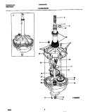 TRANSMISSION Diagram and Parts List for WWS445RBW3  Frigidaire Washer