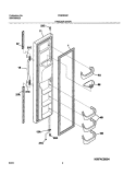 FREEZER DOOR Diagram and Parts List for FRS26R4CB0  Frigidaire Refrigerator