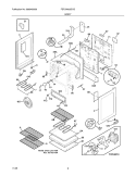 BODY Diagram and Parts List for FEFLM605DCG  Frigidaire Range