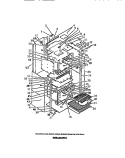 OVEN LINER, HEATING ELEMENTS, PANEL Diagram and Parts List for REG77BCB1  Frigidaire Wall Oven