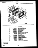 DOOR PARTS Diagram and Parts List for FEF367CATA  Frigidaire Range