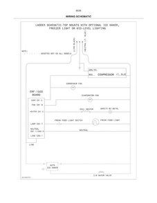 Wiring Schematic Diagram and Parts List for 25360389413  Kenmore Refrigerator