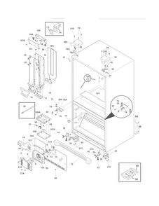 Cabinet Diagram and Parts List for LGHN2844MF1  Frigidaire Refrigerator
