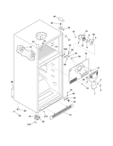 Cabinet Diagram and Parts List for FFTI2126NK4  Frigidaire Refrigerator