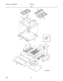 TOP Diagram and Parts List for GLCS389FQC  Frigidaire Range