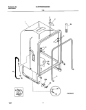 TUB Diagram and Parts List for GLDB756AB0  Frigidaire Dishwasher