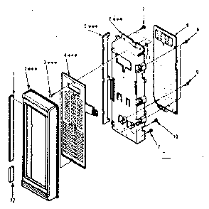Control Panel Parts Diagram and Parts List for 5648888621  Kenmore Microwave