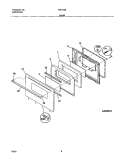 DOOR Diagram and Parts List for FEF316BSB  Frigidaire Range