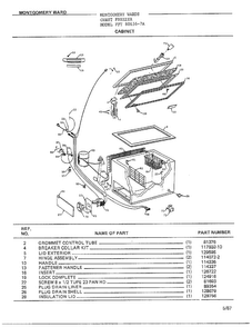 Part Location Diagram of 186042 Frigidaire Refrigerator compressor