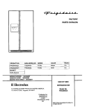 COVER Diagram and Parts List for FRS26W2AQ1  Frigidaire Refrigerator