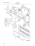 BACKGUARD Diagram and Parts List for BFEF323ES2  Frigidaire Range