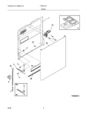 DOOR Diagram and Parts List for FDB2415LFB1  Frigidaire Dishwasher