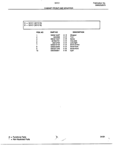 Cabinet Front And Wrapper Page 2 Diagram and Parts List for 93010A  Frigidaire Dehumidifier