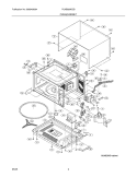 OVEN / CABINET Diagram and Parts List for PLMB209DCB  Frigidaire Microwave